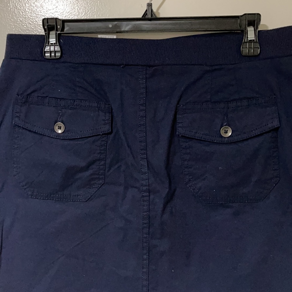 Croft & Barrow Skort Skirt For Women Sz 14 Petite Stretch Navy Blue Color, NWT - Picture 5 of 10